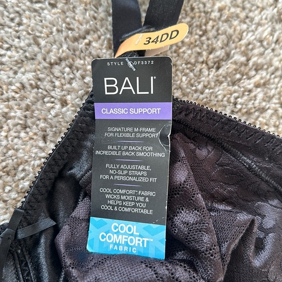 Bali Classic Comfort NWT Black Bra 34DD - Picture 3 of 6